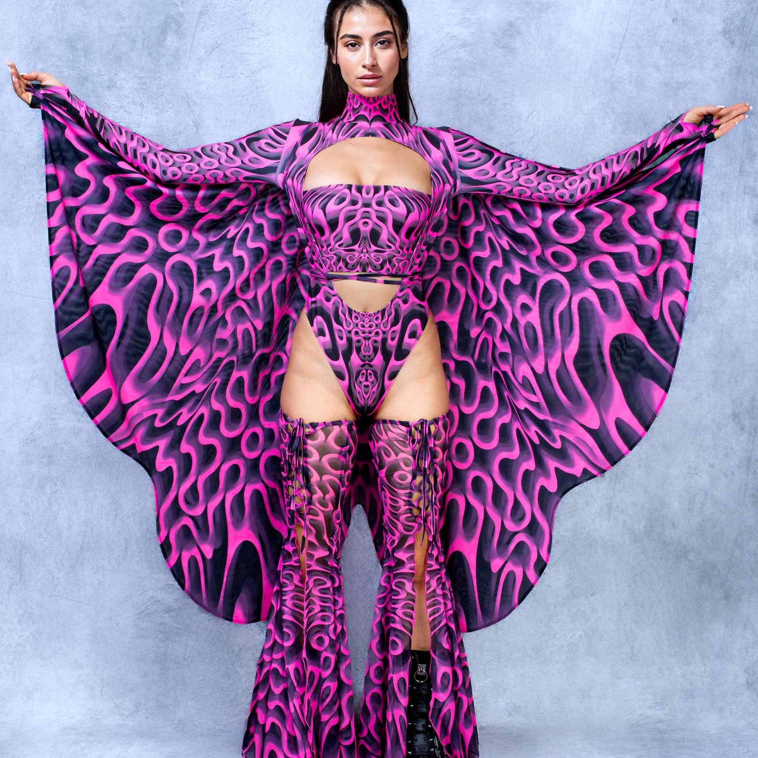 Double Vision Pink Mesh Wings 6