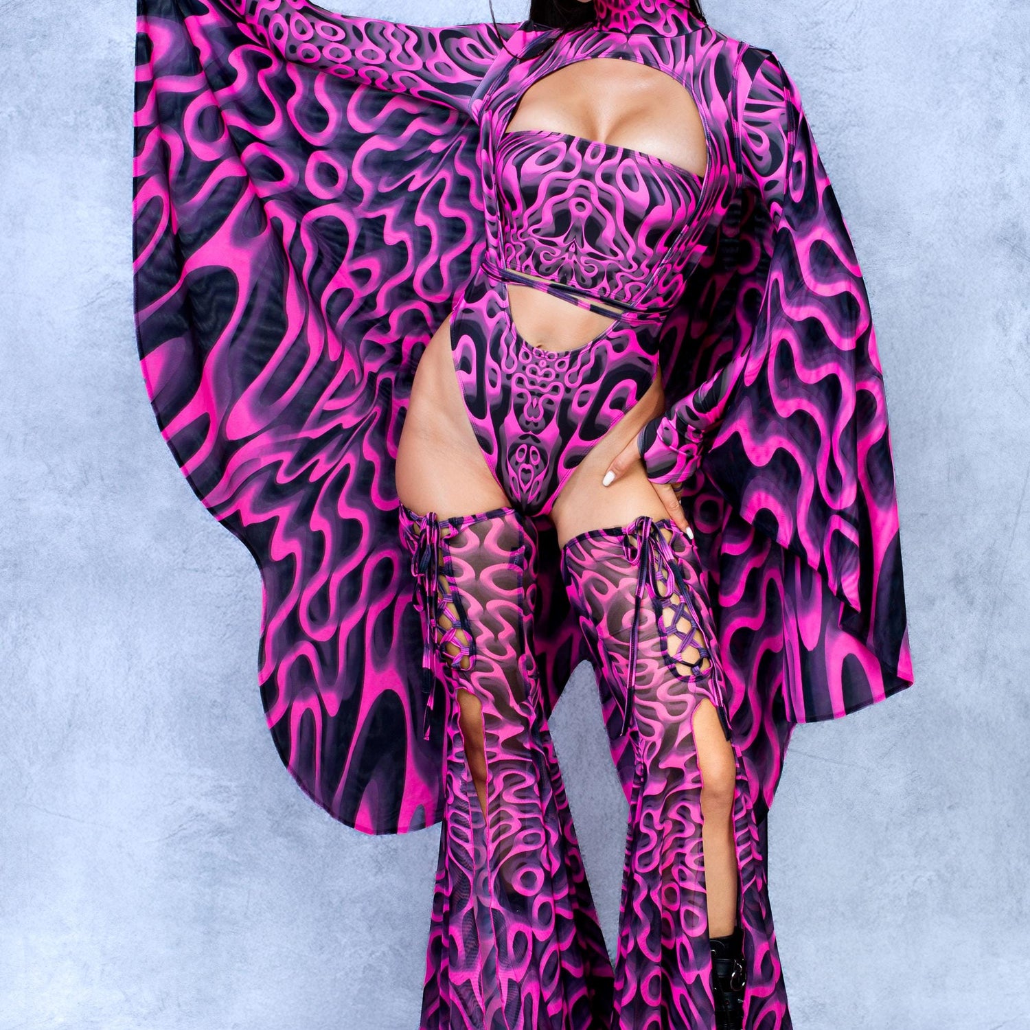 Double Vision Pink Mesh Wings 7