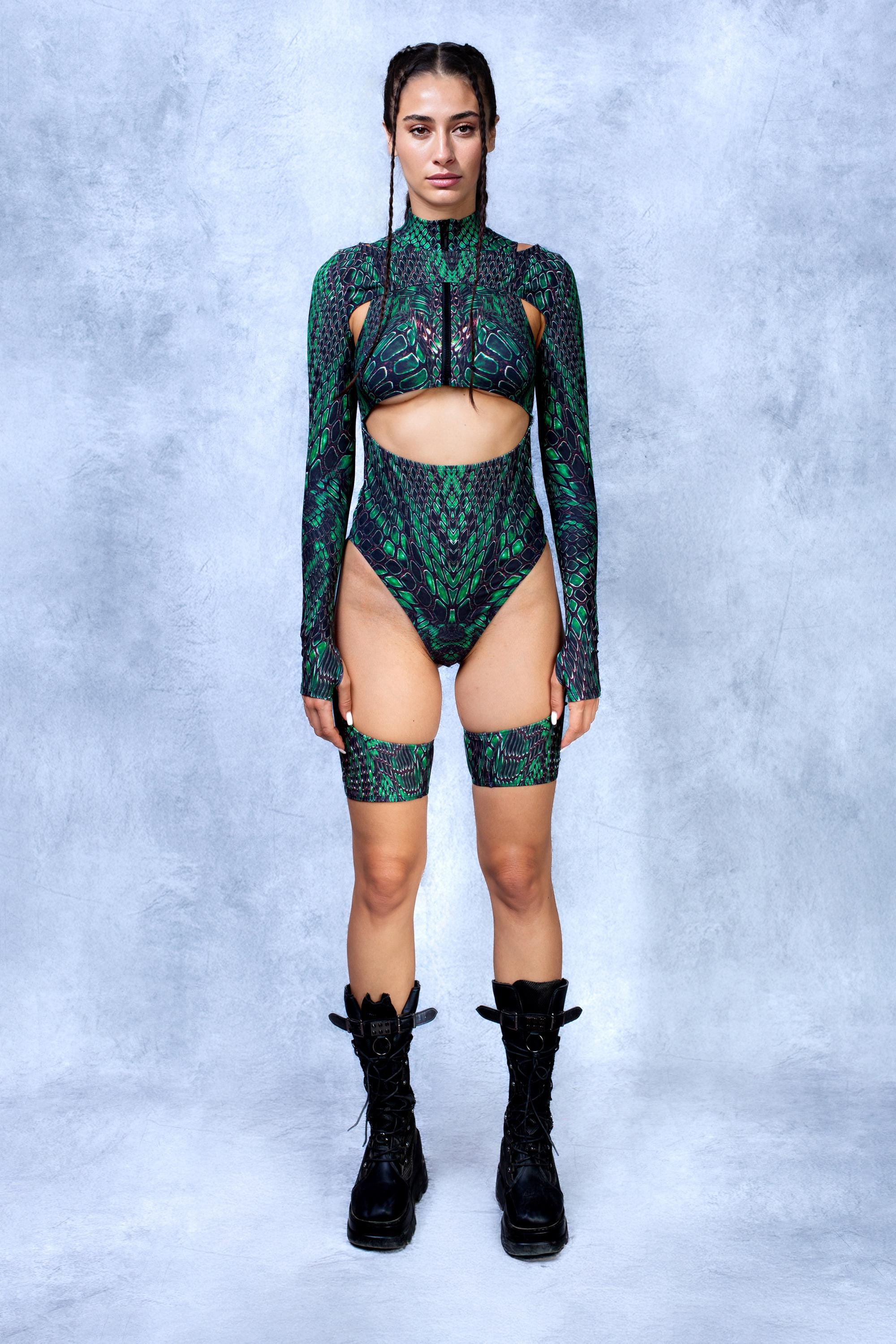 Intertwine Green Cutout Chaps Romper 2
