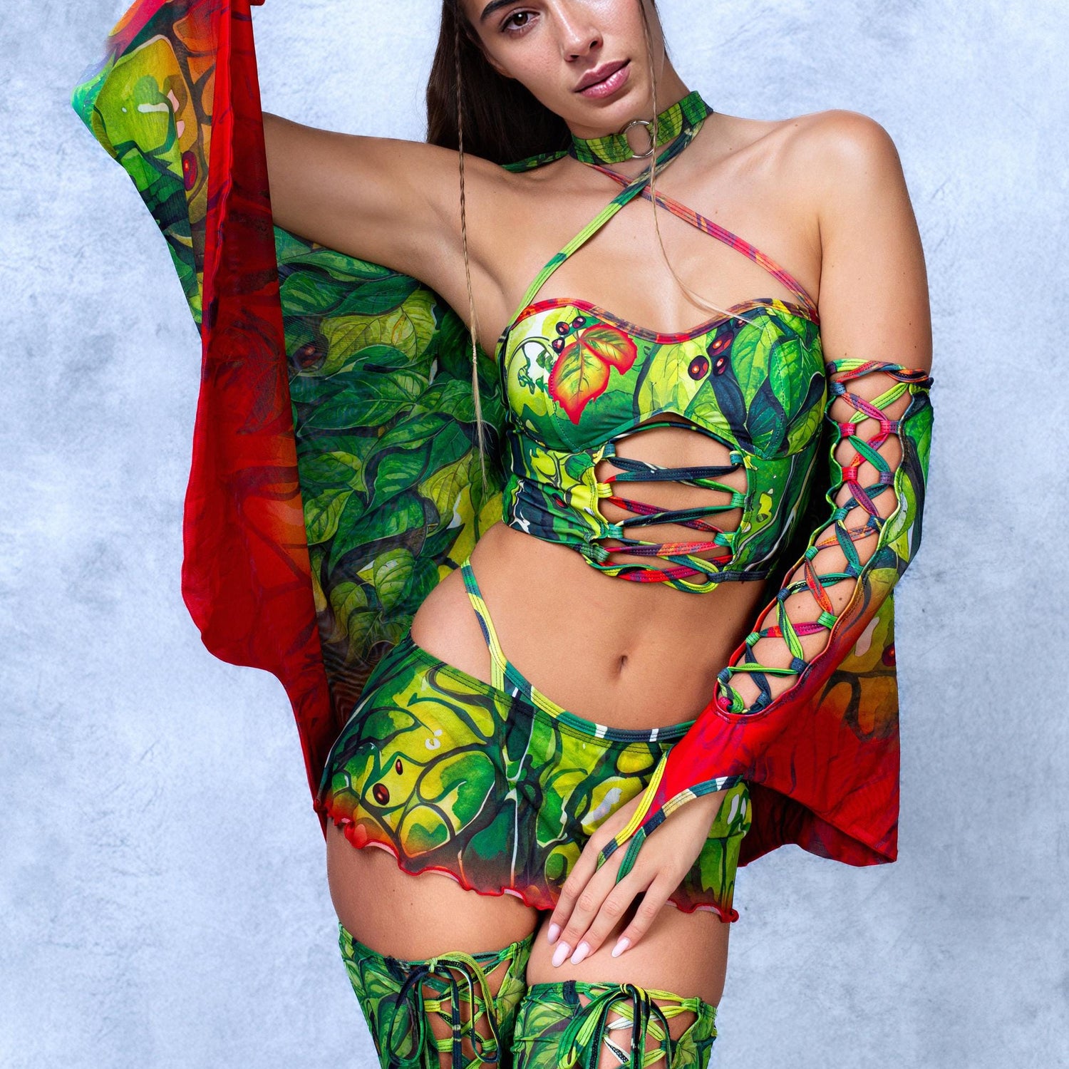 Poison Eye Fairy Corset Winged Set
