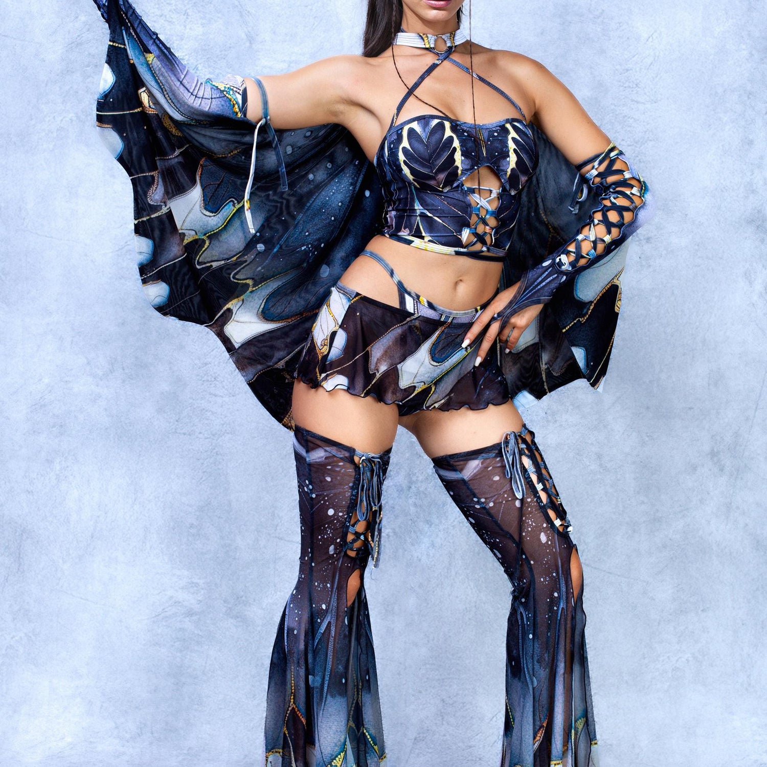 Dream of Darkness Mesh Micro Skirt Mesh