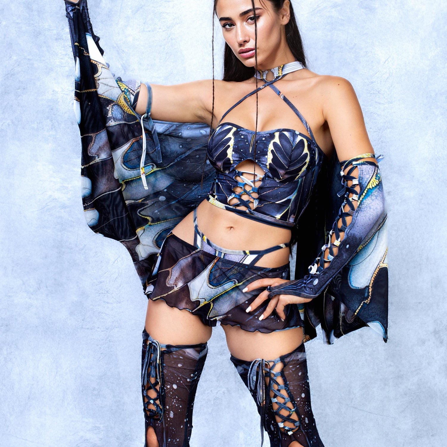 Dream of Darkness Mesh Micro Skirt