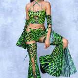 Cyber Double Vision Corset Flared Set