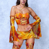 Fairy Aura Citrine Corset Flared Set