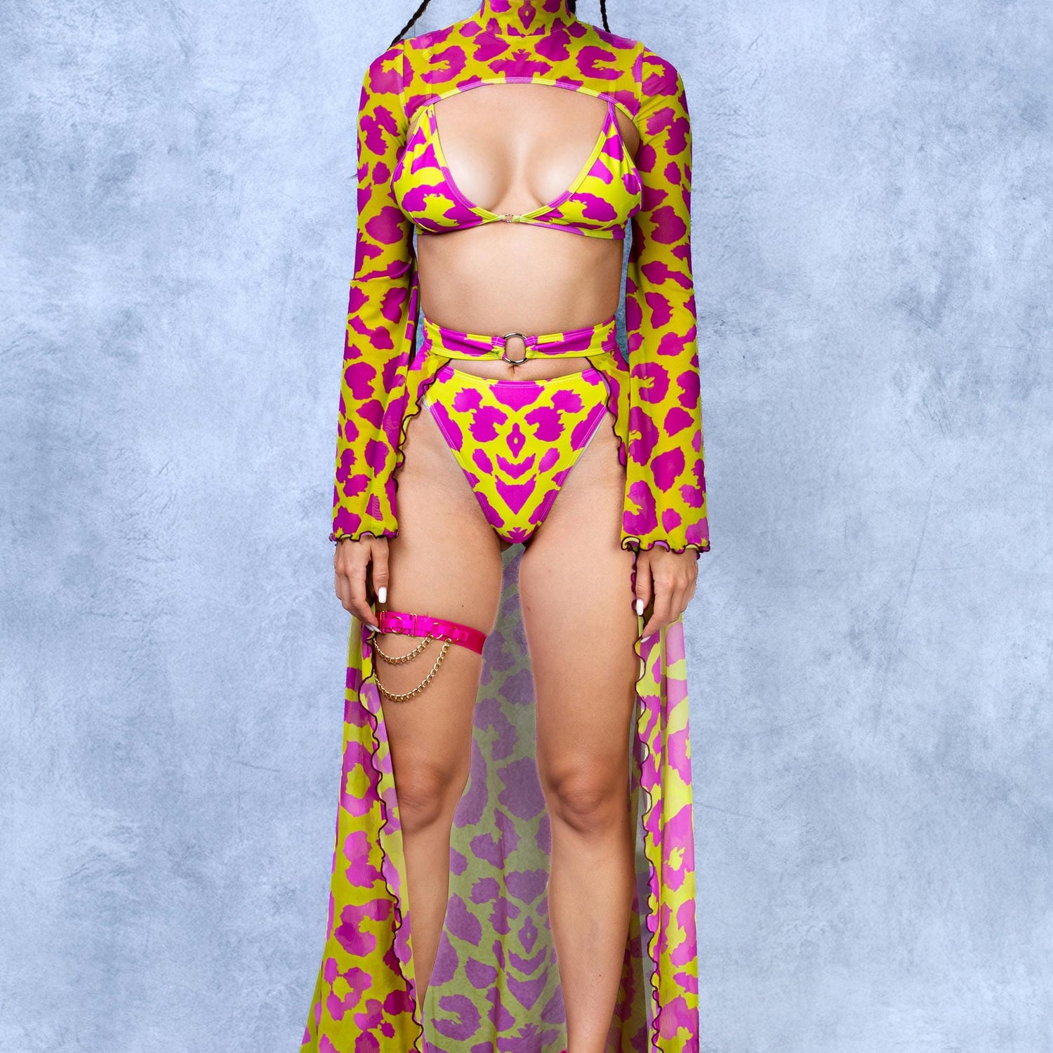 Cheeky Cheetah Duster Bikini Pink, Purple