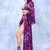 Exotic Vibrancy Open Front Skirt