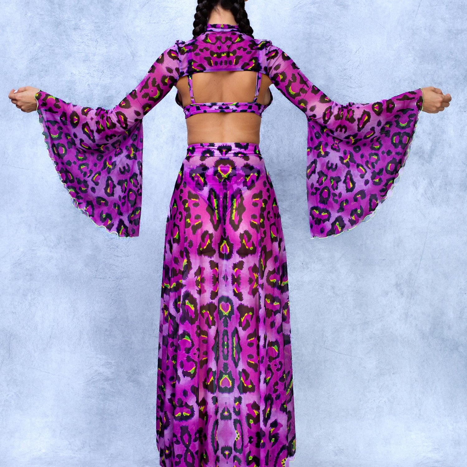 Exotic Vibrancy Open Front Skirt Performance