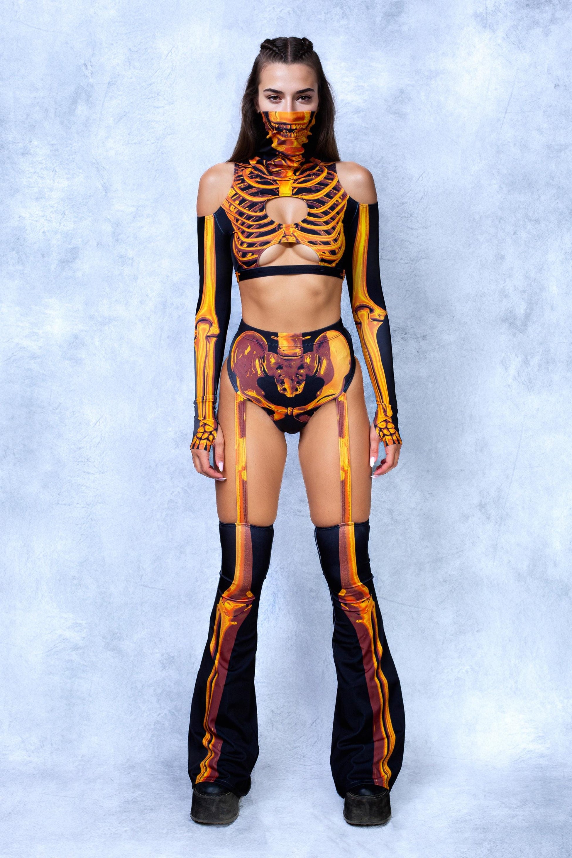 Shifty Skeleton Gold Cold Shoulder Set 2