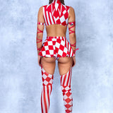 Red Clown Chaps Leotard