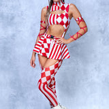 Red Clown Chaps Leotard