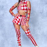 Red Clown Micro Buckle Skirt