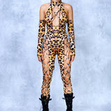 Cheetah Criss-Cross Jumpsuit Set