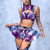 Purple Piton Chaps Leotard