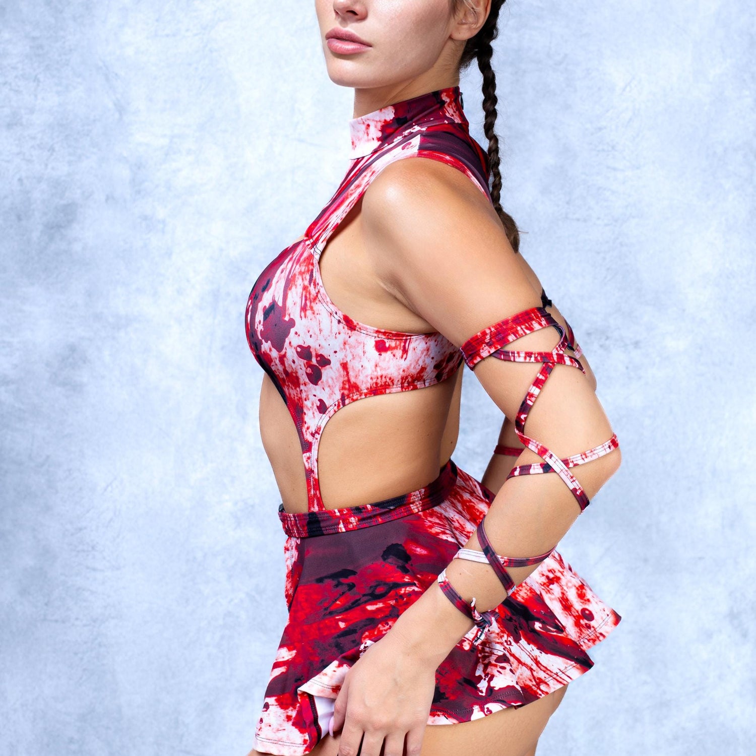 Women Karrie Chaps Leotard Wraps Set