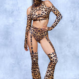Cheetah	Cold Shoulder Top