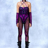 Chiroptera Purple Fairy Jumpsuit Winged Set