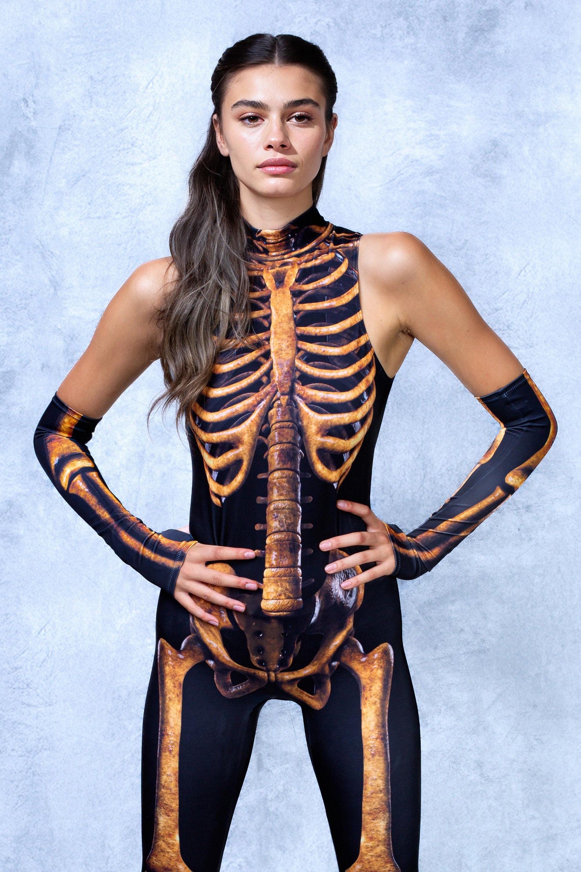 Dirty Skeleton Bare Back Catsuit 1