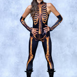 Dirty Skeleton Bare Back Catsuit