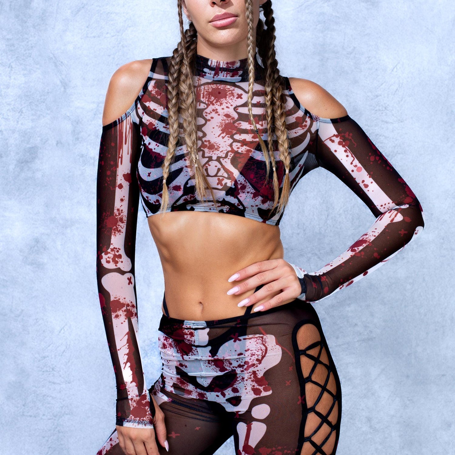 Bag of Bones Mesh Coldshoulder Set