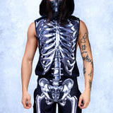 Silver Candy Skeleton Male Cuff Pants