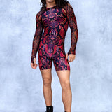 Red MF Male Short Romper