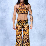 Cheetah Mesh Male Split Pants