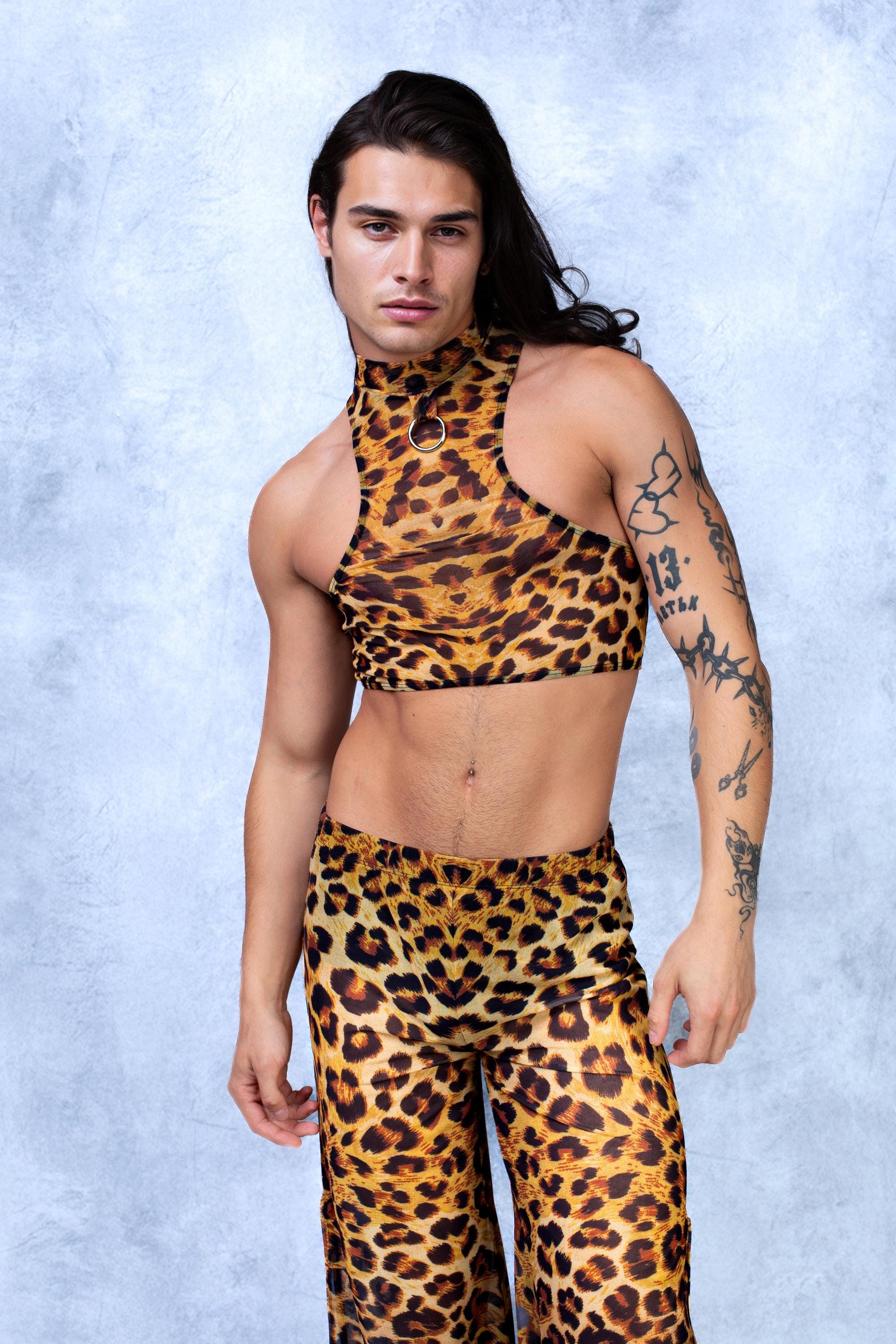 Cheetah Mesh Male Ring Top 1
