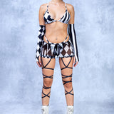 Dark Clown Mesh Micro Skirt