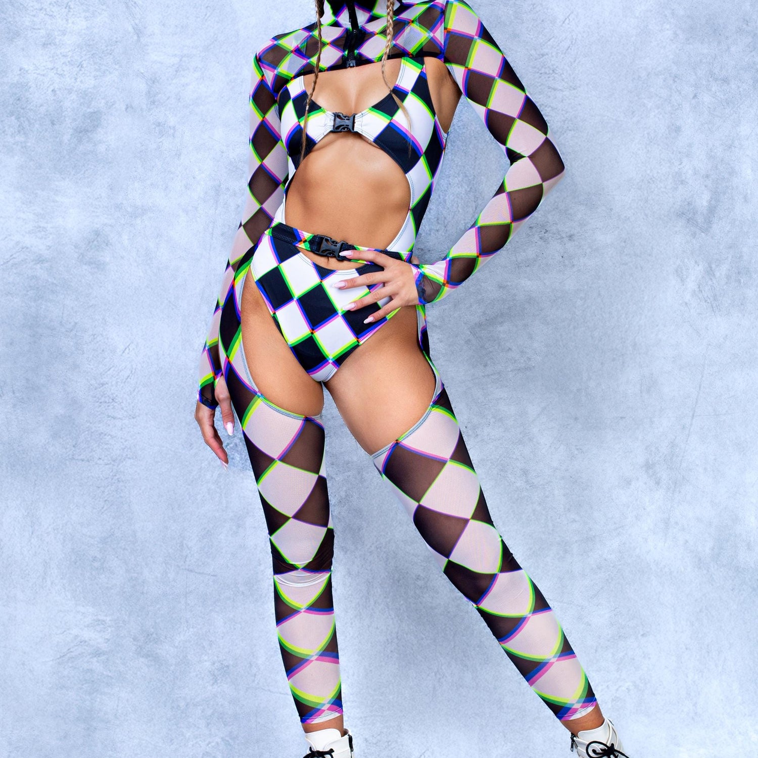 Checkmate Buckle Mesh Chaps 7
