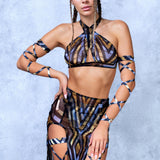 Hypnometallic Duster Slit Skirt