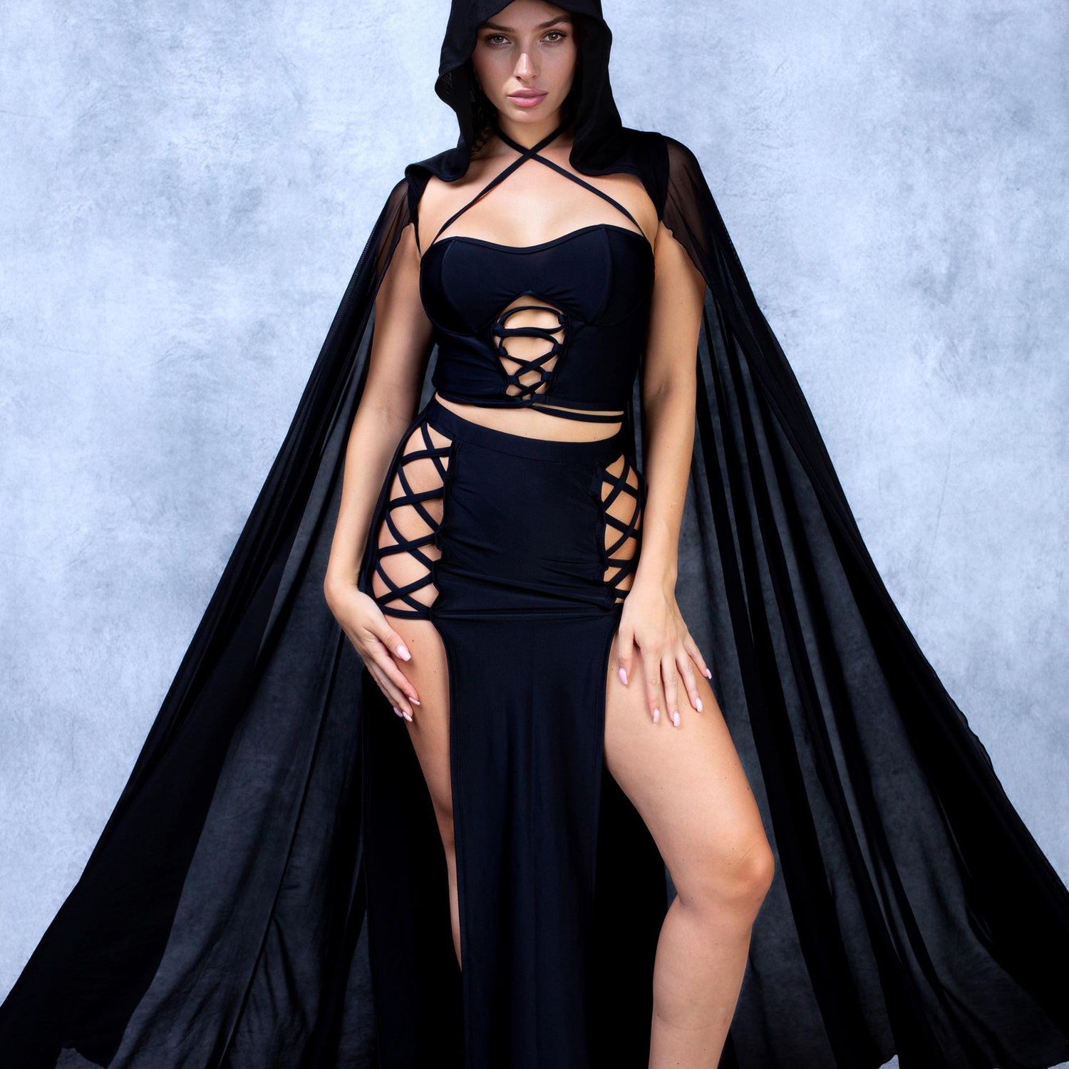 Just Black Corset Top Lycra