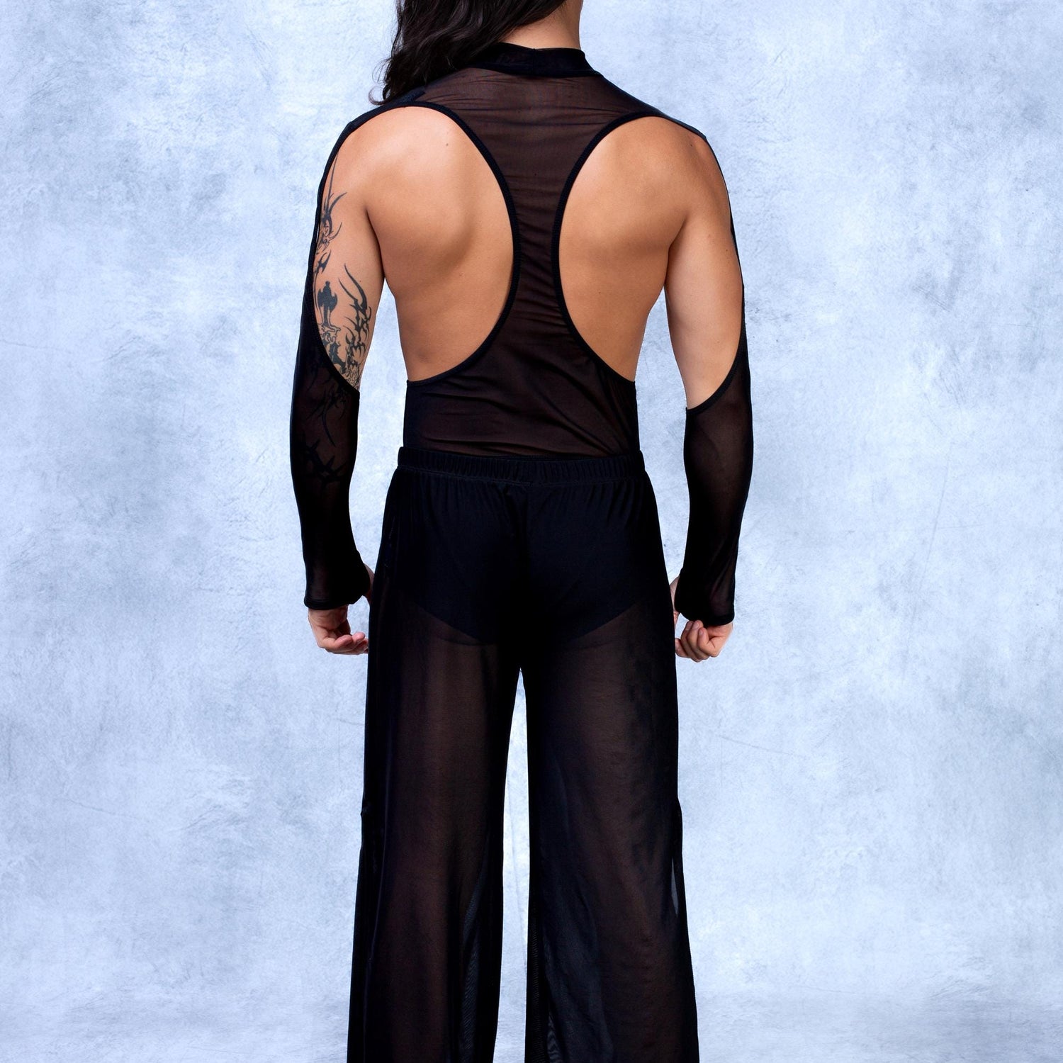 Just Black Male Cutout Top Set Performance