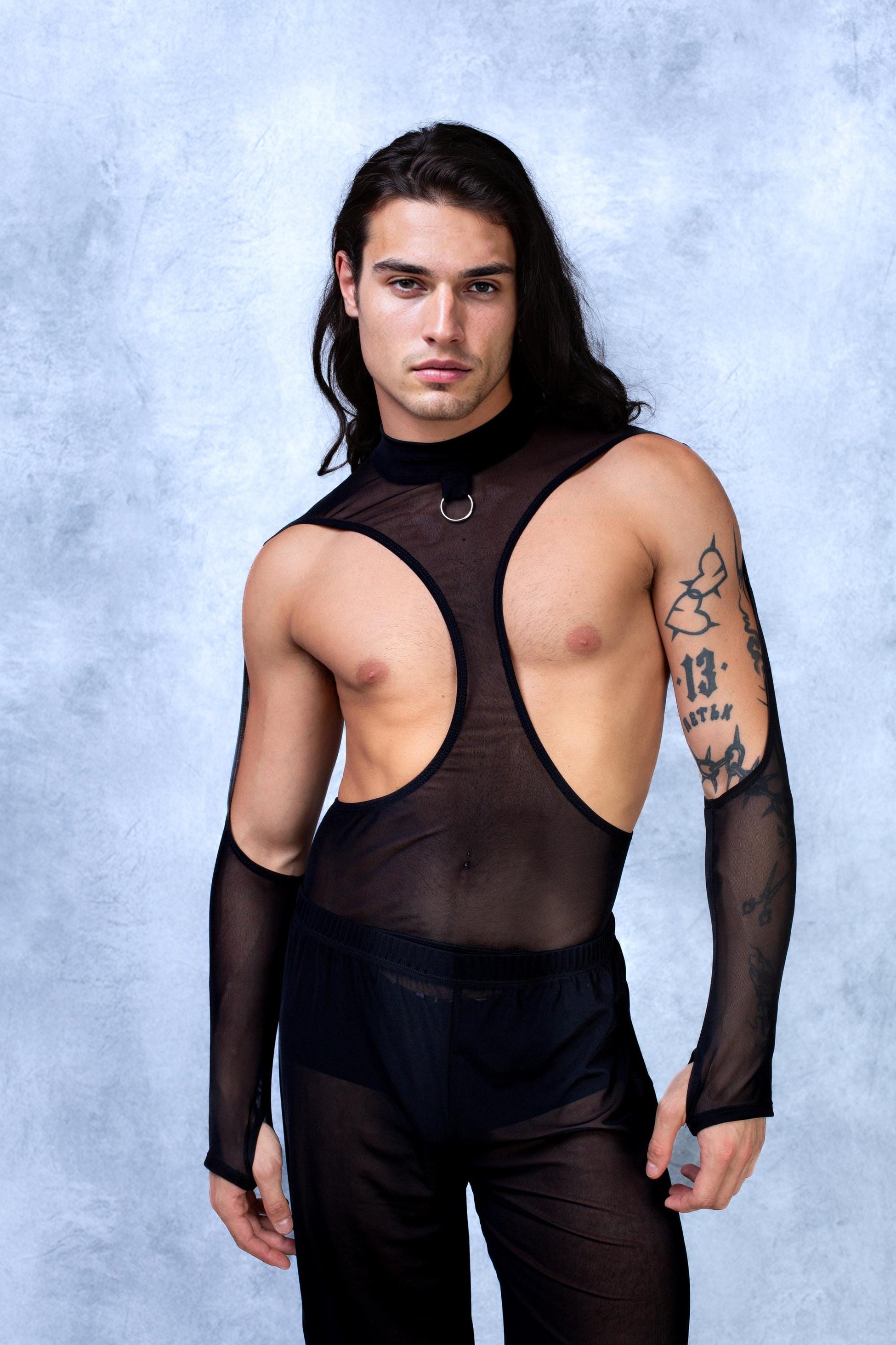Just Black Male Cutout Top Set 1