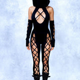 Just Black Criss-Cross Jumpsuit