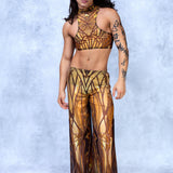 Solidus Gold Mesh Male Ring Top