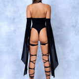 Just Black Choker Bodysuit