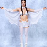 Just White Ring Choker Top
