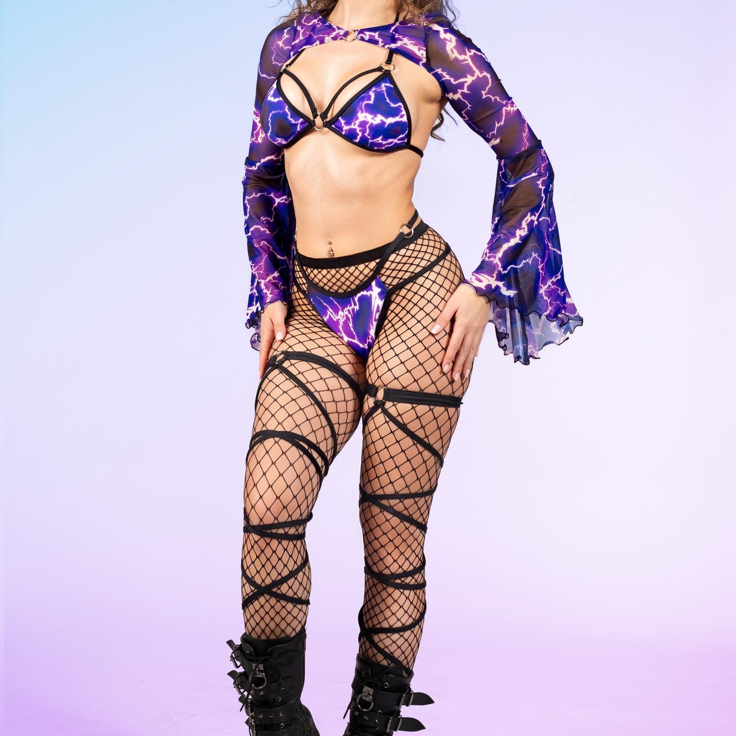 Tranquilizer Ring Triangle Top Lycra, UV Reactive