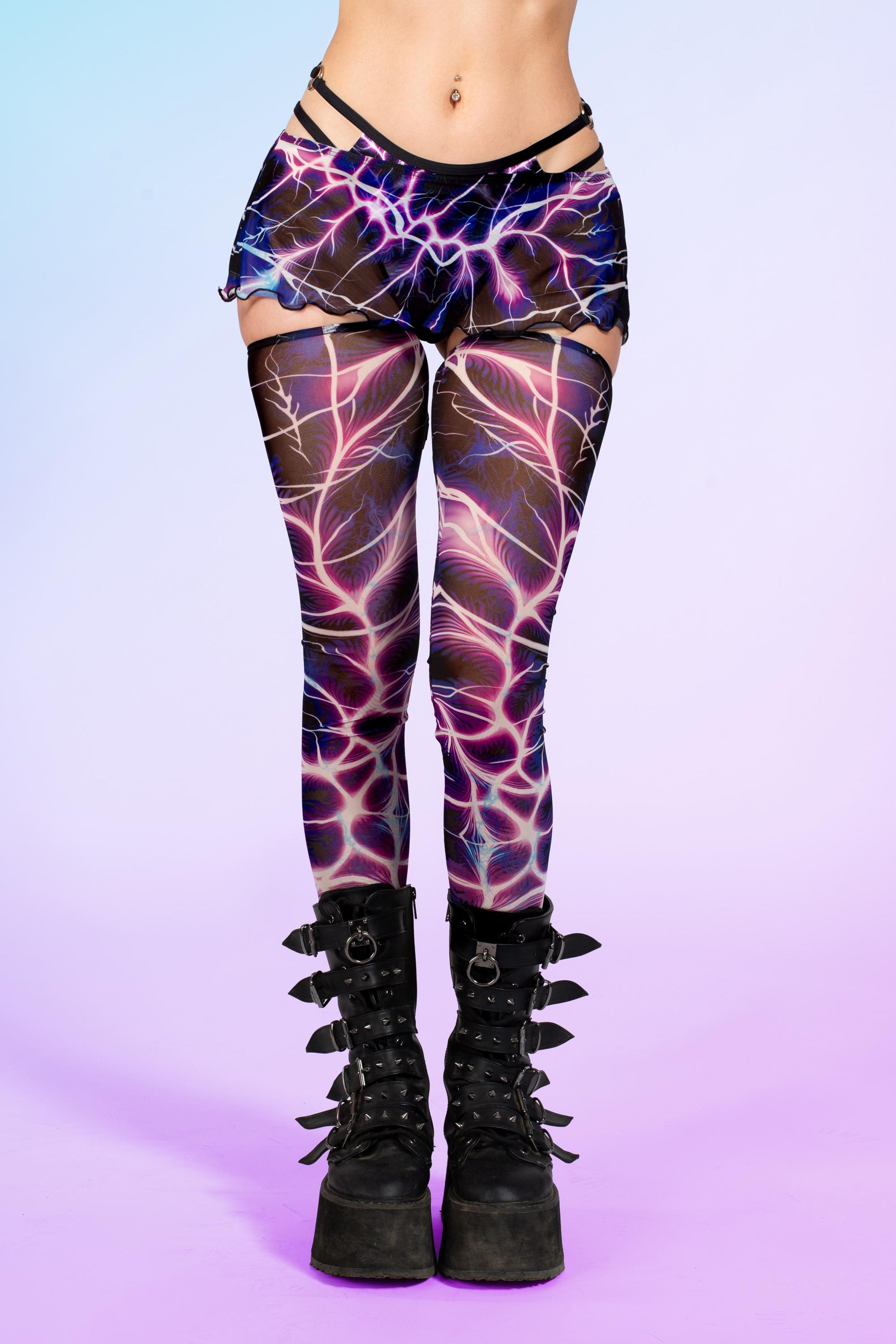 Electro Echo Mesh Micro Skirt 1