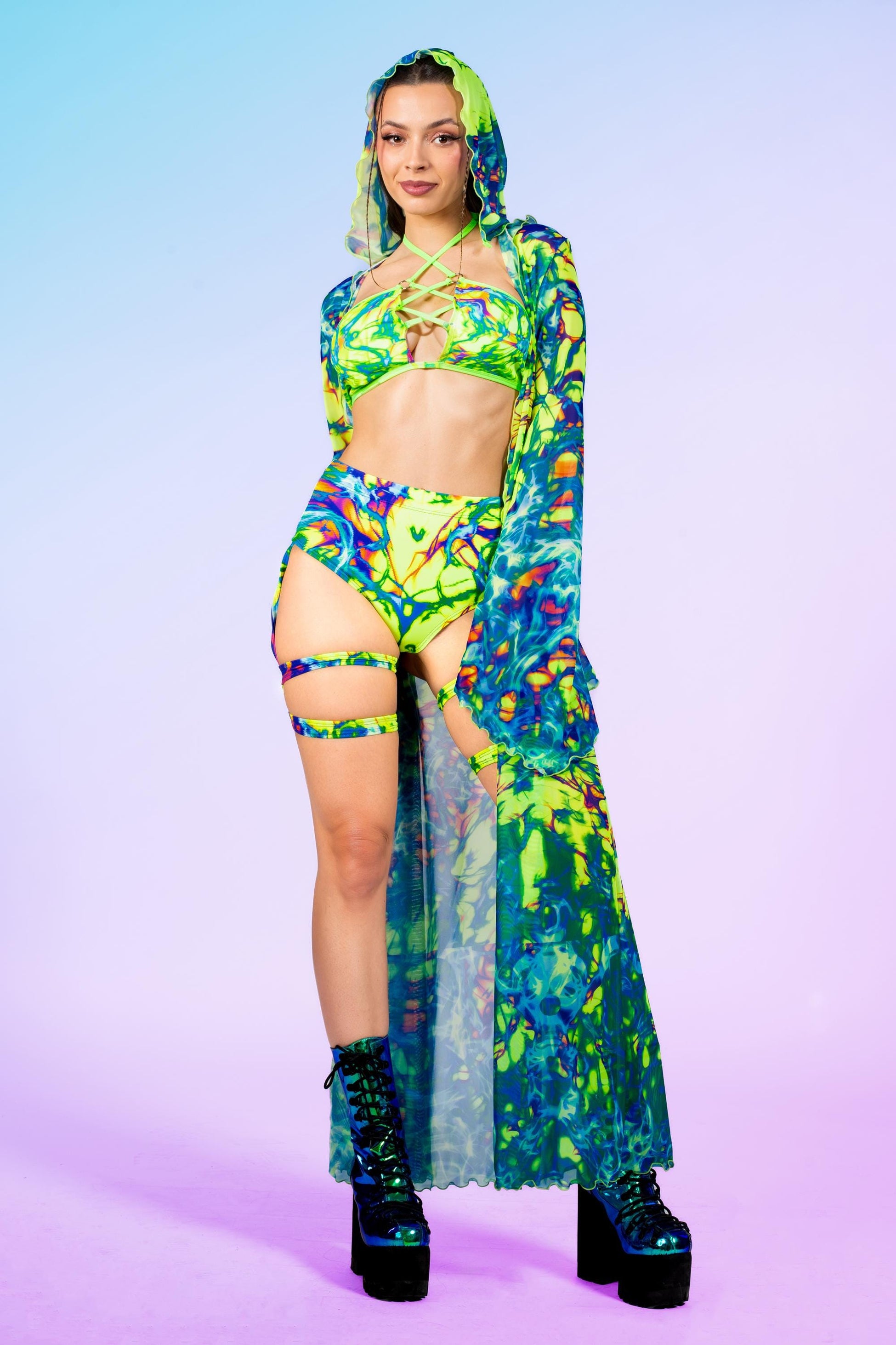 Psy Flux Mesh Kimono 1