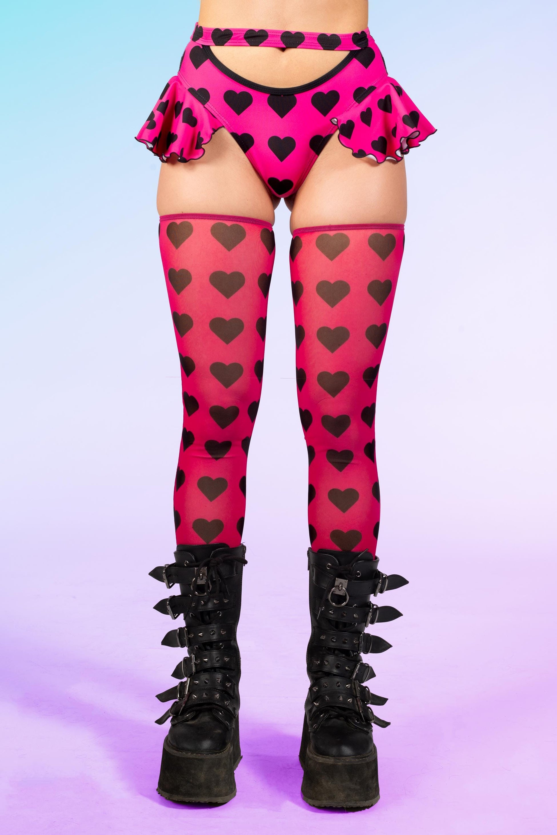 U Make Me So Heart Pink Butterfly Shorts 1
