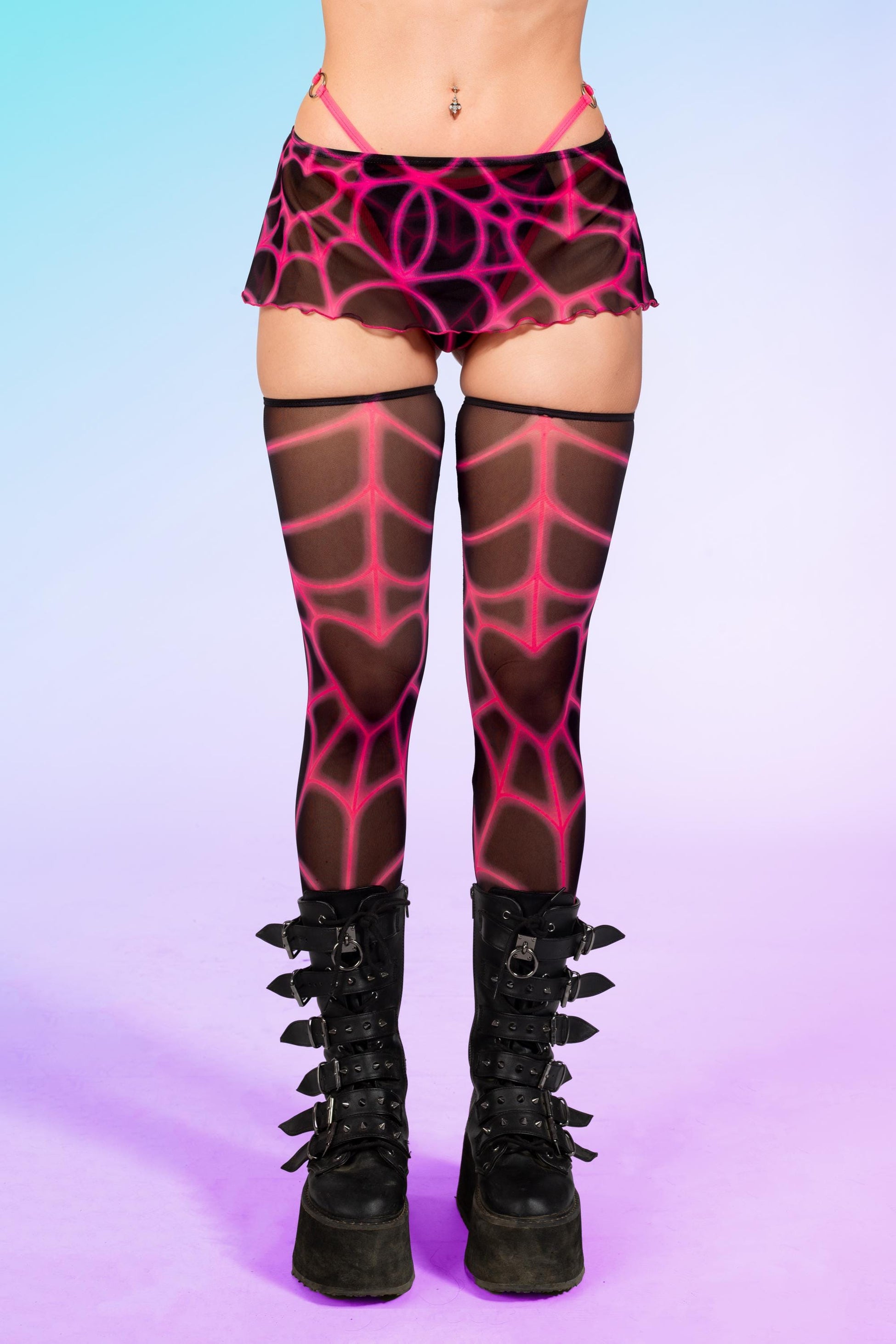 Deep Web Mesh Micro Skirt 1