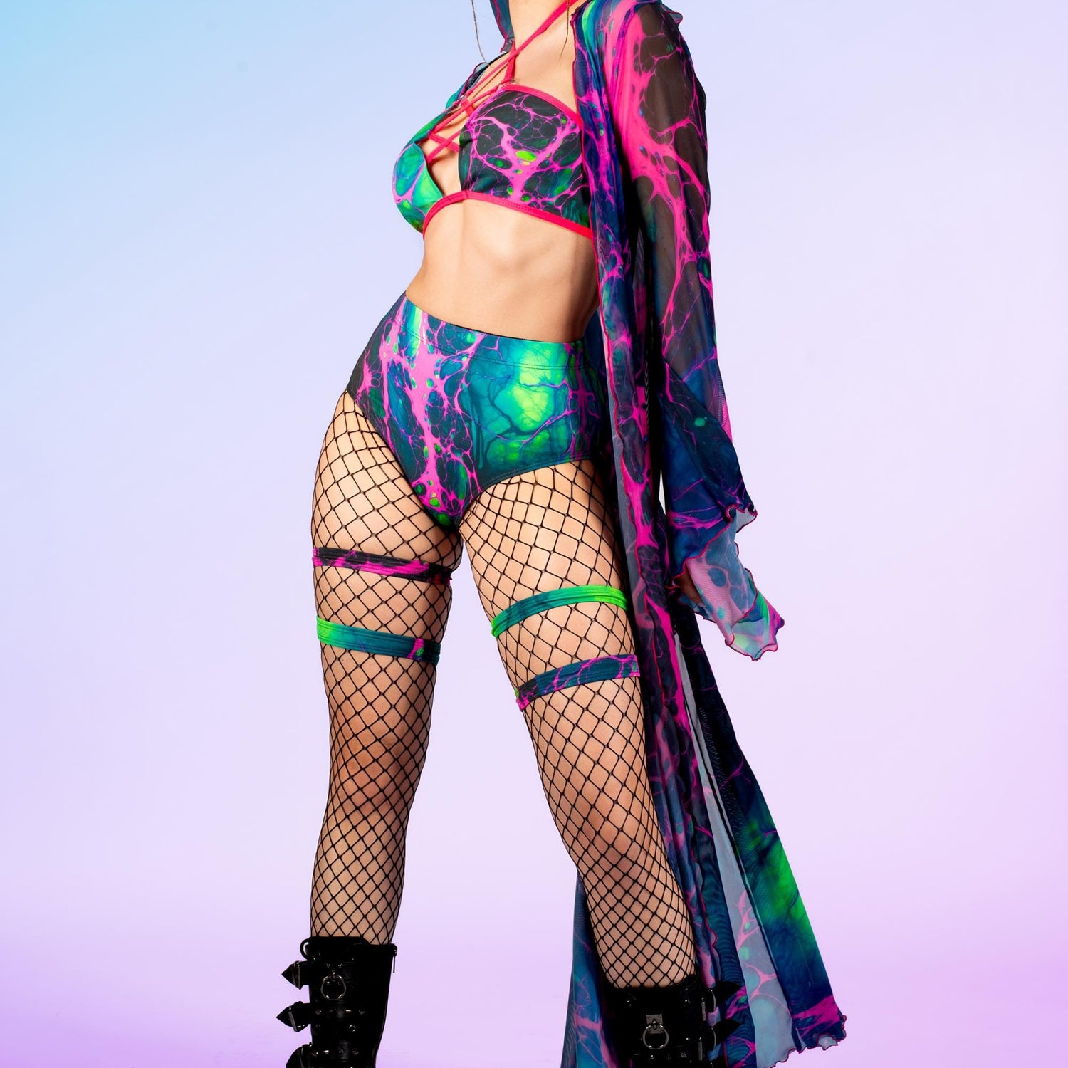 Bioweapon Mesh Kimono Festival