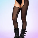 Just Black Choker Chaps Set