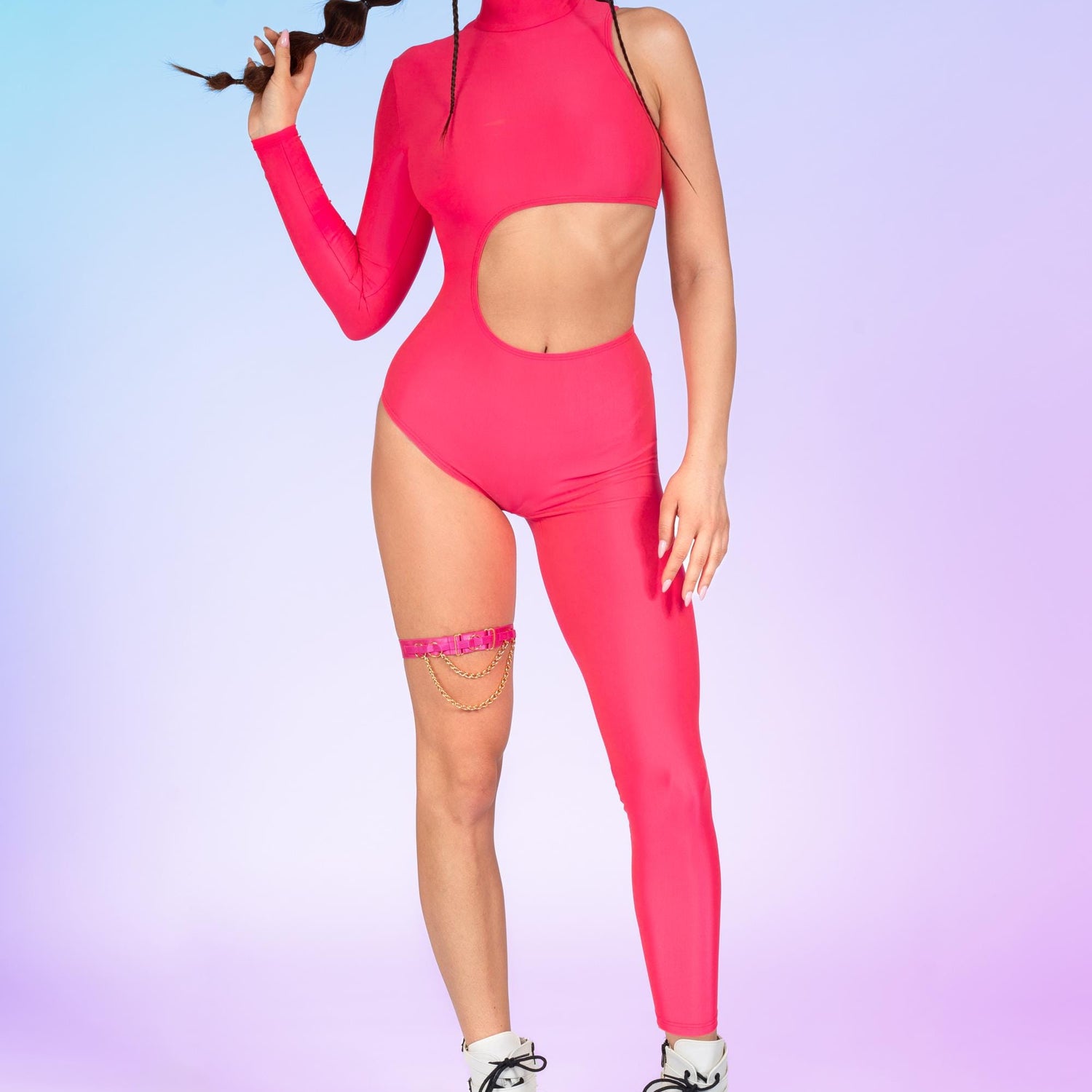 Cotton Candy Asymmetrical Costume Pink