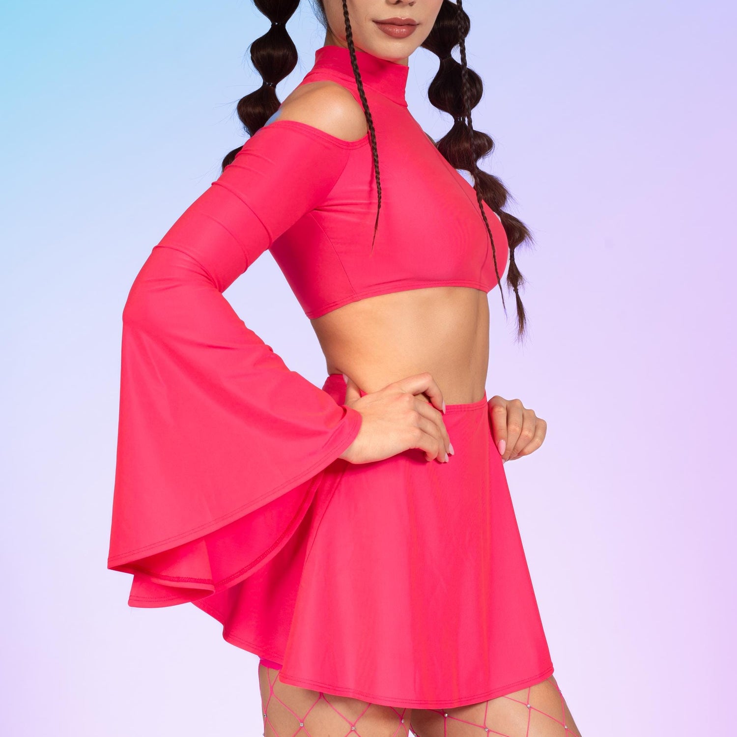 Cotton Candy Bell Sleeve Dress