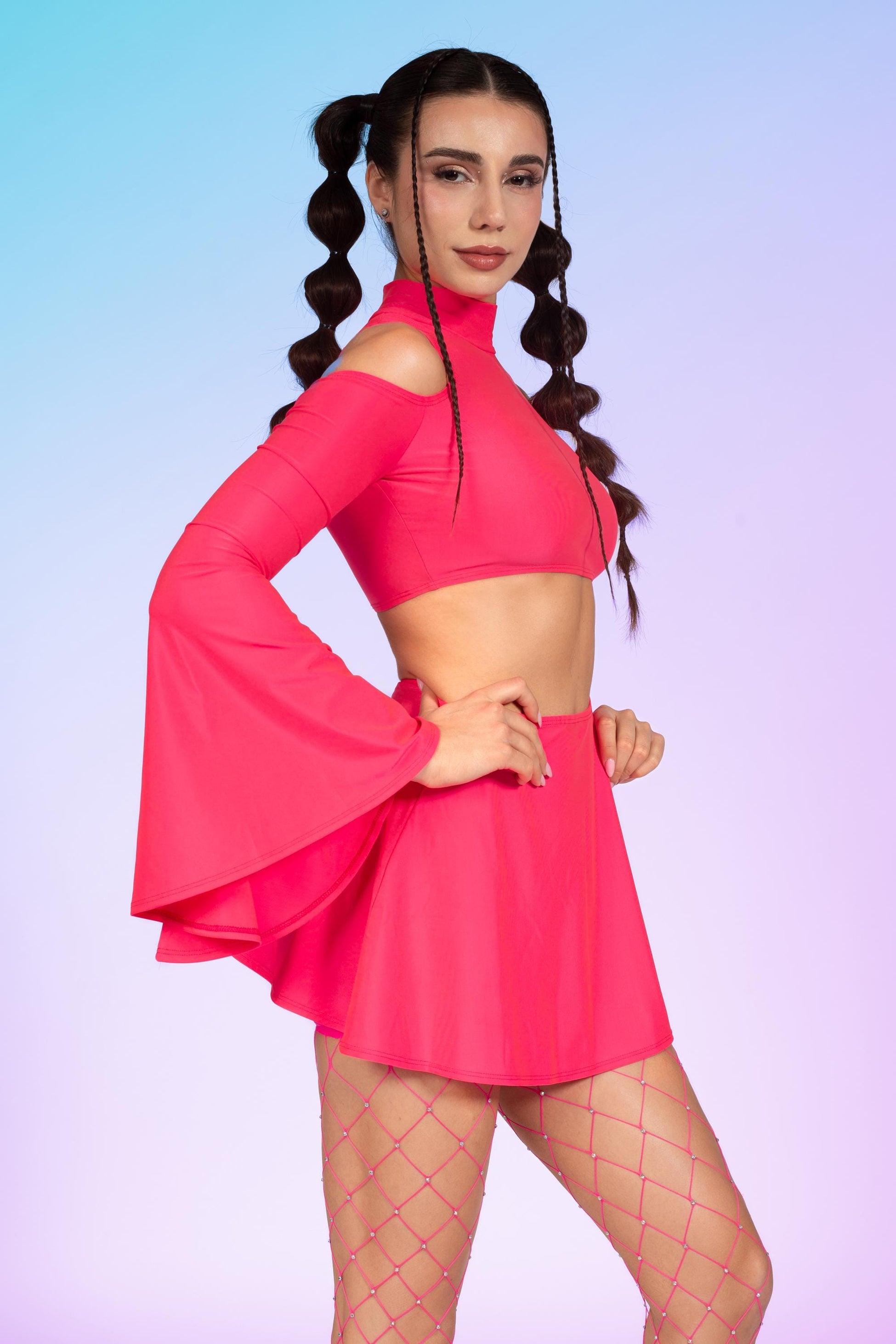 Cotton Candy Bell Sleeve Dress 1