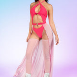 Cotton Candy Halter Bodysuit