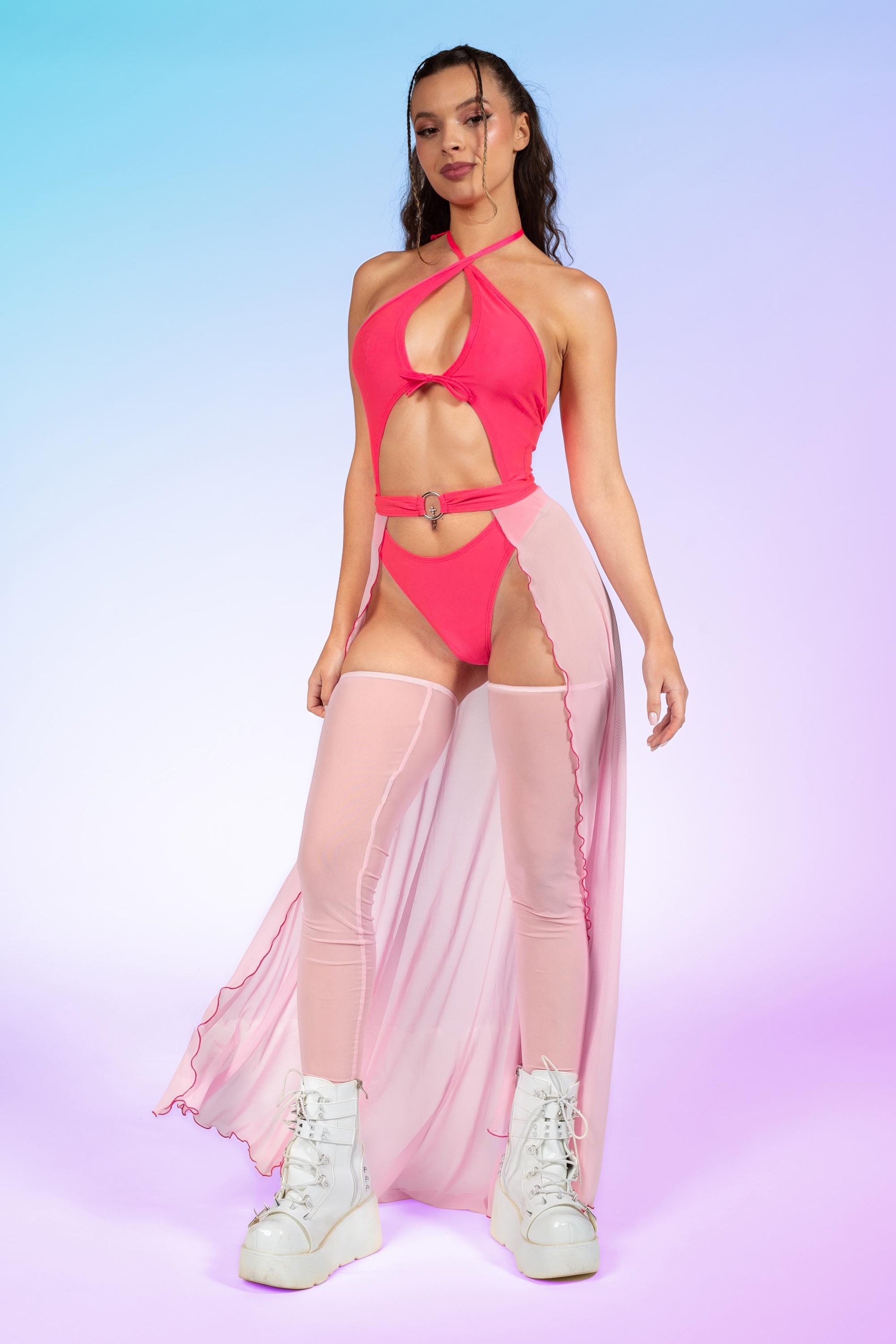 Cotton Candy Halter Bodysuit 2