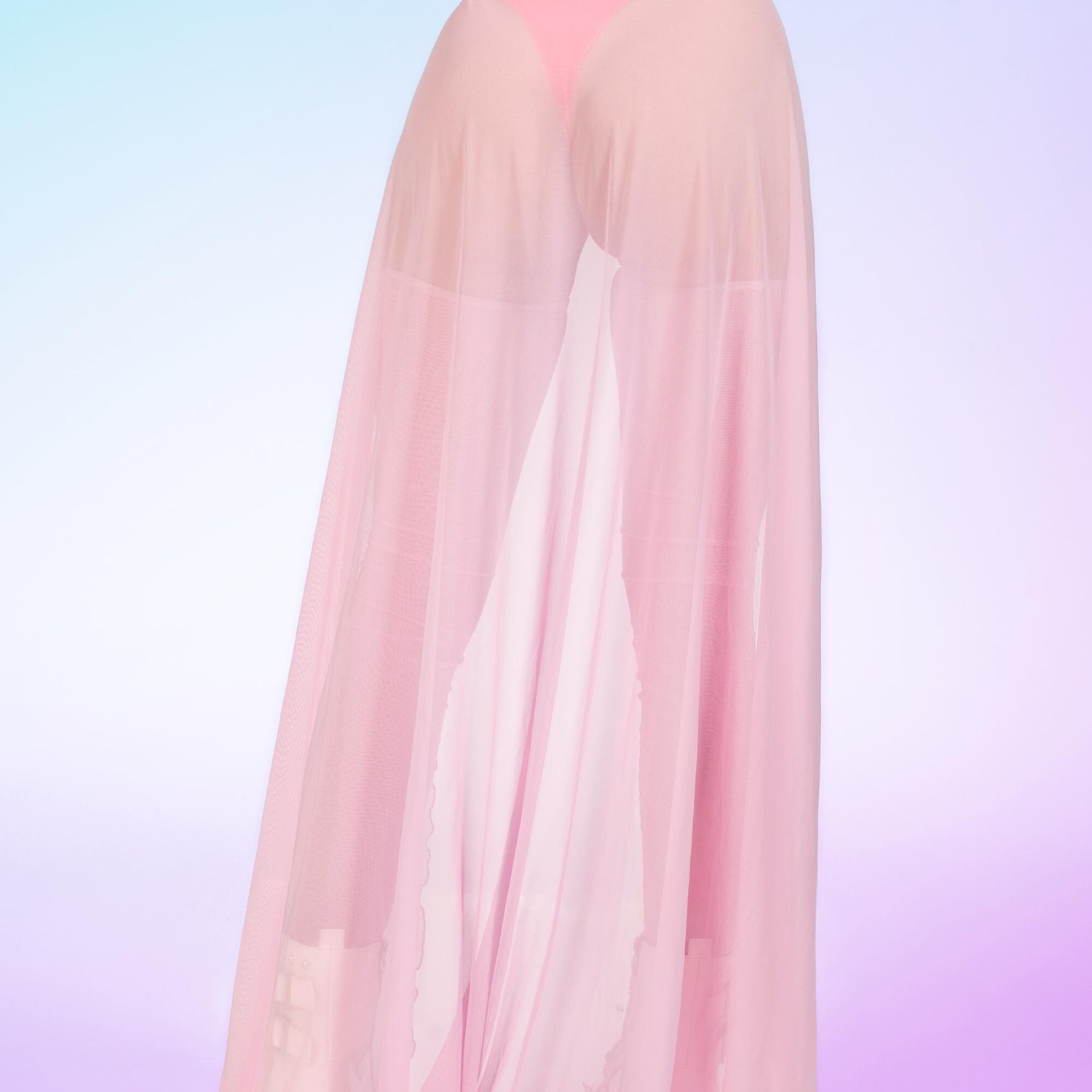 Cotton Candy Open Front Skirt Pink